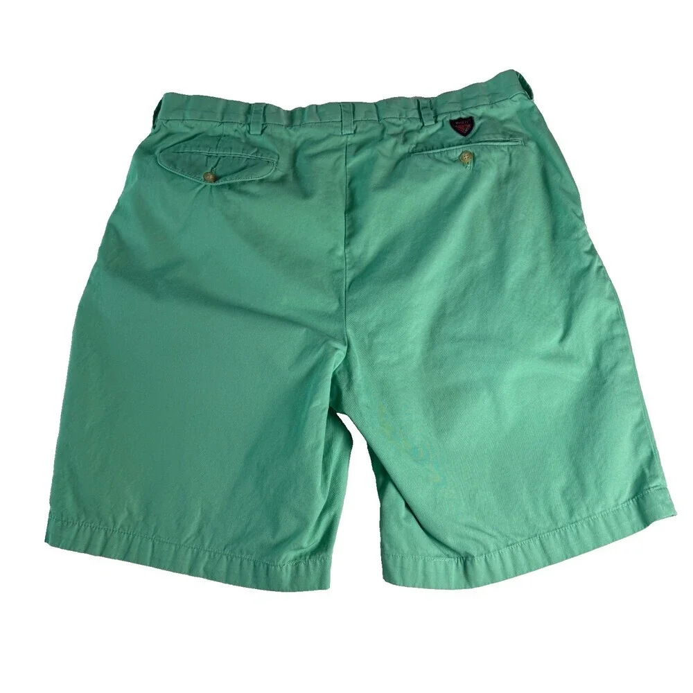 Vintage Polo Golf Ralph Lauren Fairway Shorts Size 38 Mint Green Tartan Crest